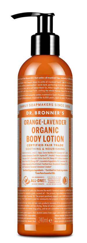 ORGANIC LOTIONS Orange-Lavender