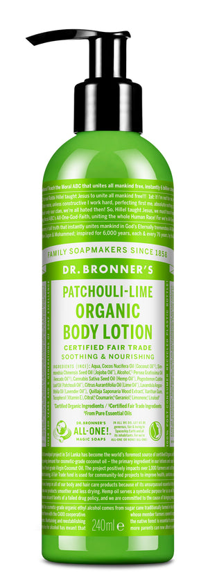 ORGANIC LOTIONS Patchouli-Lime