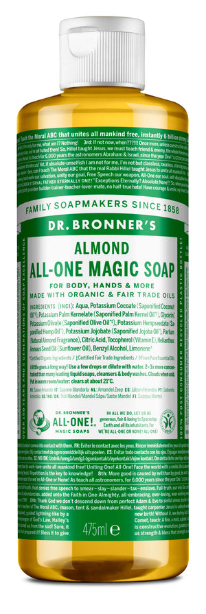 475ml PURE-CASTILE LIQUID SOAP Almond