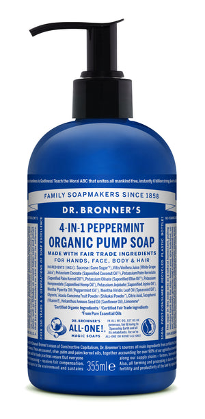 355ml ORGANIC PUMP SOAPS Peppermint